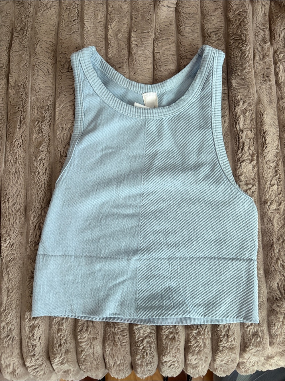 Blue crop top